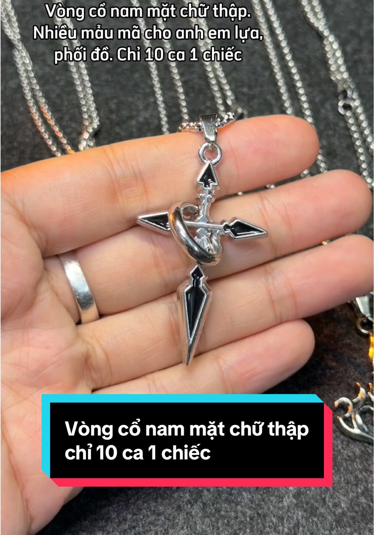 Vòng Cổ Nam Mặt Chữ Thập #thoitrangnam #vongconam #tiktokviral #phukiennam #phongcachnamtinh 