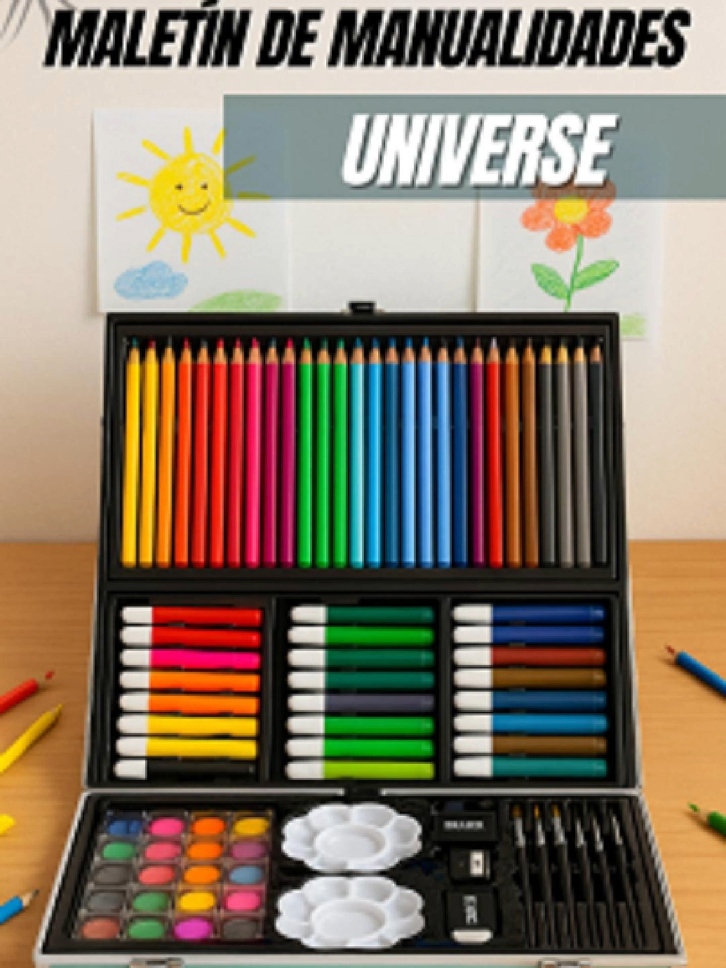 Maleta con set de arte de 145 Maleta con set de arte de 145 🎨 ¡145 formas de crear, pintar y soñar! El Universe Painting Colour Set es el maletín de arte perfecto para liberar la creatividad de los más chicos ✨🪐 🎒 Todo lo que necesita, en un solo lugar: ✔️ 145 piezas artísticas → lápices, marcadores, crayones, acuarelas y más ✔️ Maletín rígido con diseño del universo → ¡organizado, bonito y fácil de llevar! ✔️ Materiales seguros y no tóxicos → ideal para niños de 3 a 12 años ✔️ Incluye pinceles, paletas, borradores y sacapuntas → todo listo para usar ✔️ Perfecto para casa, viajes, escuela o días lluviosos 🌈 💡 Evitás el desorden, ganás creatividad y todo va en una sola maleta. 💬 ¿Tenés peques creativos en casa? Comentá “🎒” si te gustaría verlos pintando su propio universo. #SetDeArteInfantil #UniverseColourSet #MaletínCreativo #ArteParaNiños #MaterialesNoTóxicos #PintarEsCrear #JugarYAprender #EstucheArtístico