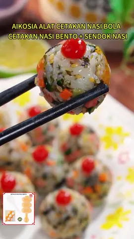AIKOSIA ALAT CETAKAN NASI BOLA / CETAKAN NASI BENTO + SENDOK NASI #AlatDapurUnik#AlatDapurUnik#AlatDapurUnik
