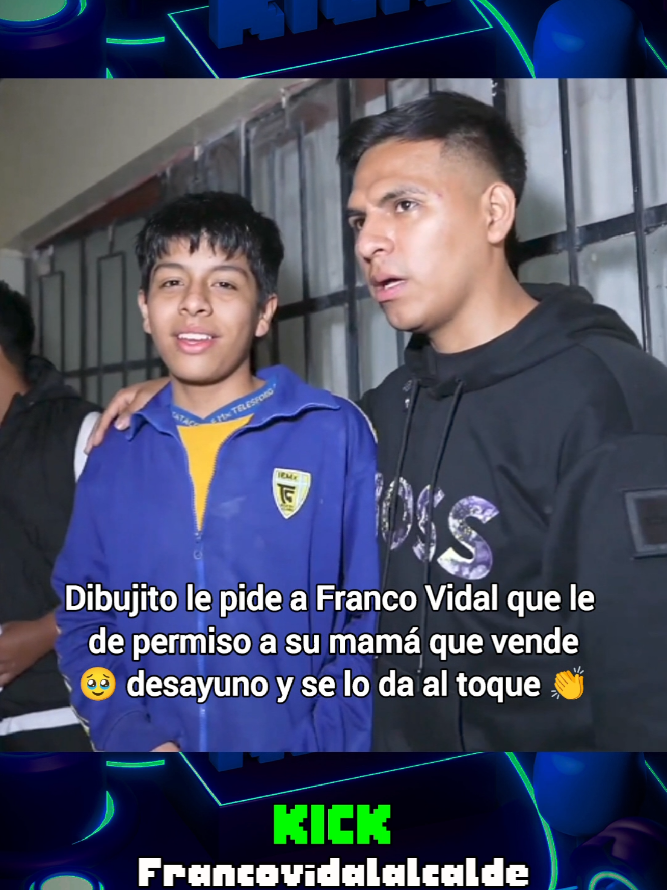 Dibujito le pide a Franco Vidal que le de permiso a su mamá que vende desayuno y se lo al toque 🥹👏 #francovidalalcalde #francovidal #francovidalclips #atevitarte 