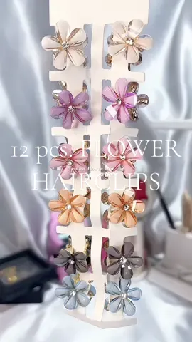 12 pcs. cutesy camellia hairclips 🌸 #hairclip #hairclips #flowerhairclip #flower #12pcs 