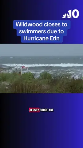Wildwood tells beachgoers to stay out of the water this week due to Hurricane Erin's impact on the Atlantic Ocean. #hurricaneerin #jerseyshore #wildwood #wildwoodnj #beach 