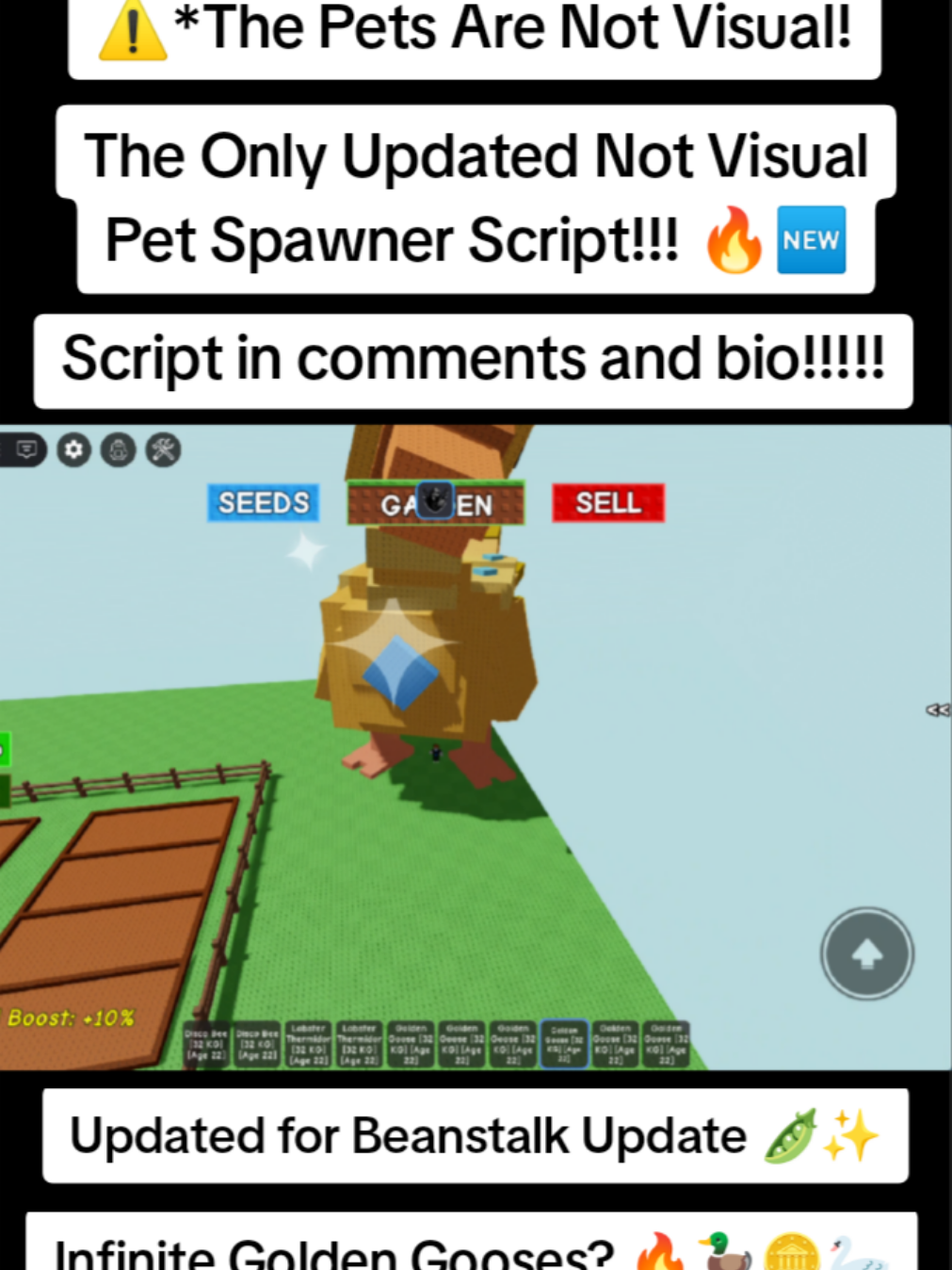 🆕 Unlimited Divine Pets Script ⚠️ Not Visual ! 🔥 (Infinite Racoons, Golden Gooses, Dragonflys, and more) Unlimited Golden Gooses 🦢🪙🦆 Unlimited Raccoons 🦝 Updated Grow A Garden Script for Beanstalk Update 🫛 ✨   [Grow A Garden Grow A Garden Updated Pet Spawner Script 🔥🫛✨] 🏡 Grow A Garden Beanstalk Update Script 🫛✨    Updated ReverseHub Updated Darkspawner script       #growagarden🥒🌶🍅 #growagardenscript 🪴🪏🫜🐕🐶 #updatedgrowagardenscript #petspawnerscript #robloxscript 