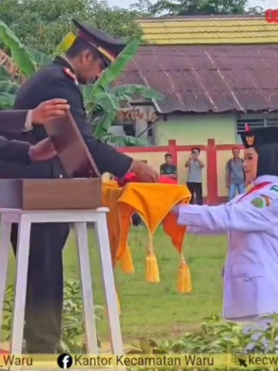 Upacara Penurunan Bendera HUT RI Ke 80 Kecamatan Waru  #hutri  #kecamatanwaru 