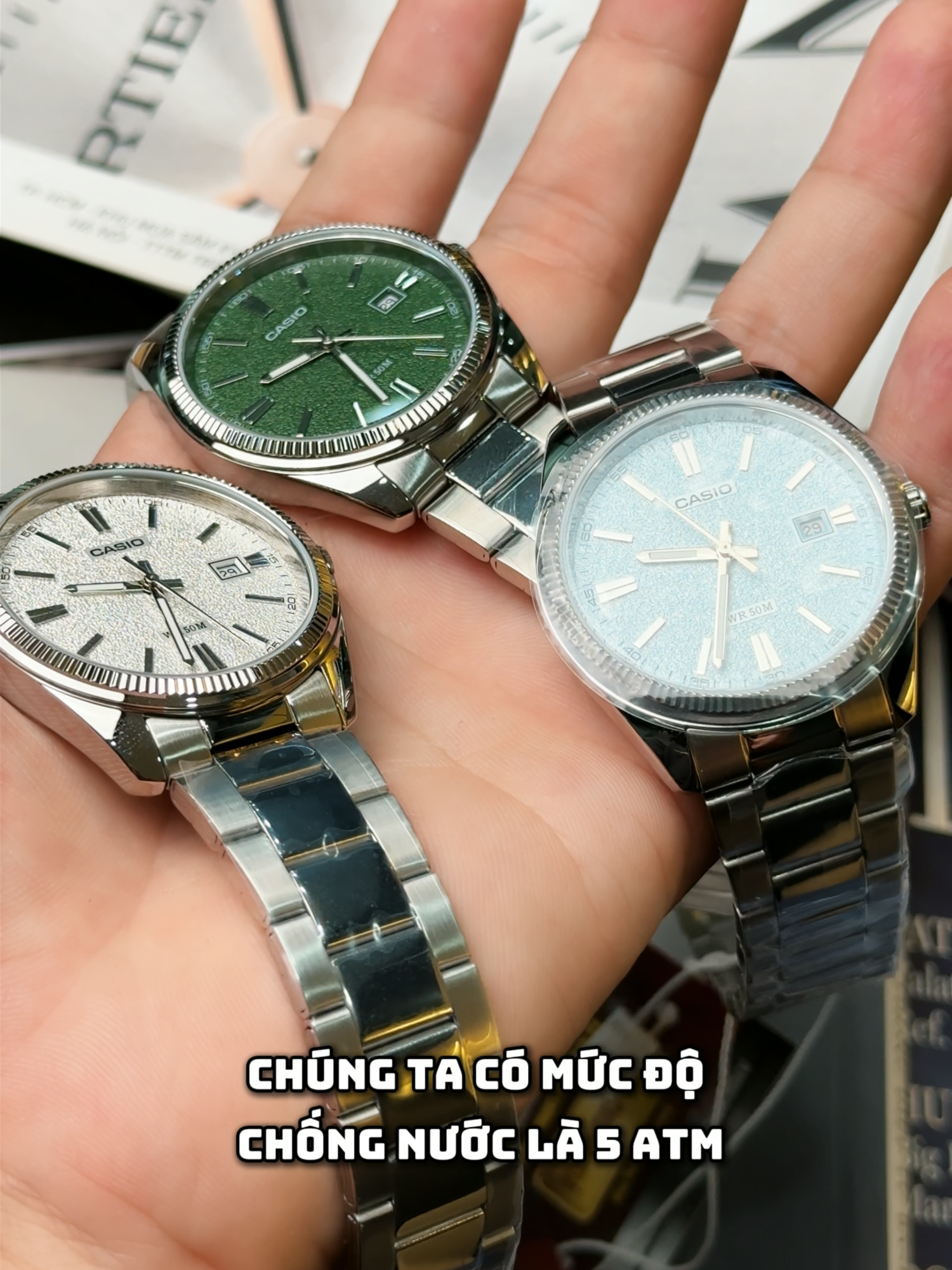 Đồng hồ casio 1302d, 3 phiên bản 3 màu siêu mới cho các anh em