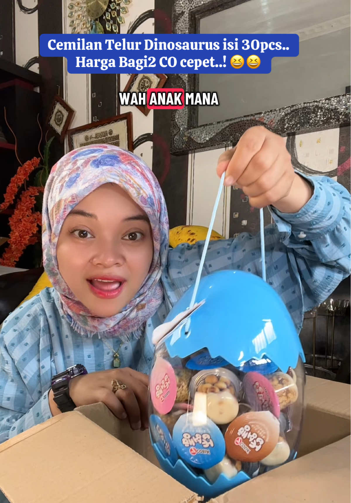 gak cuma anak yg happy, emakpun happy 😆😍 cemilan telur isi bqnyqk, harga promo, rasa enak.. gak cuma cemilan keluarga nyetok buat suguhan tamupun bisa 😍🤗 #cemilan #cemilanviral #cemilanenak #cemilanenakmurah #cemilankekinian 
