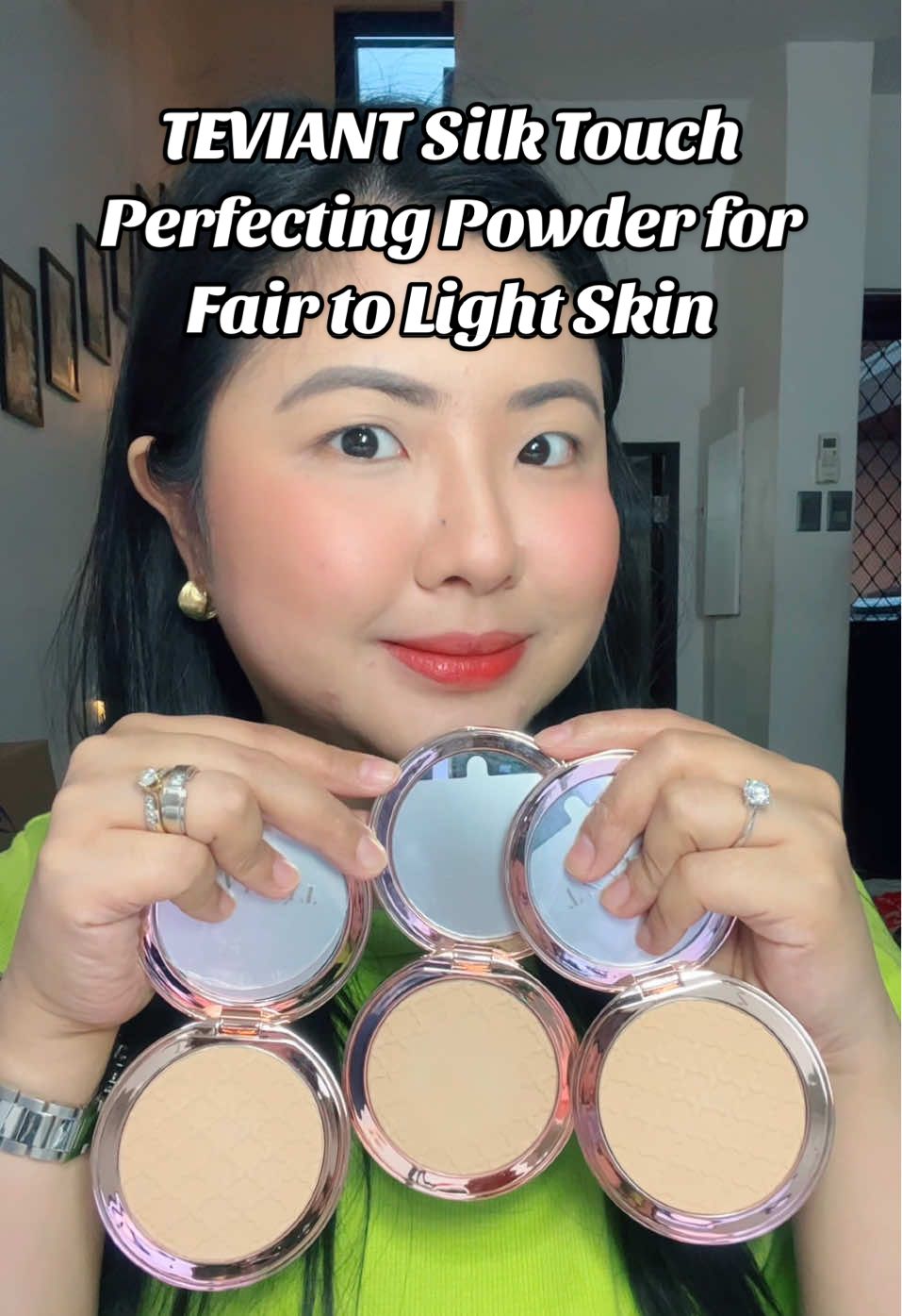 TEVIANT THE ULTIMATE SKIN MASTER SILK TOUCH PERFECTING POWDER in Pearl, Shortcake and Eggshell @Teviant @Albert Kurniawan @NikCrisostomo @acr_applesauce #fyp #teviant #powder 