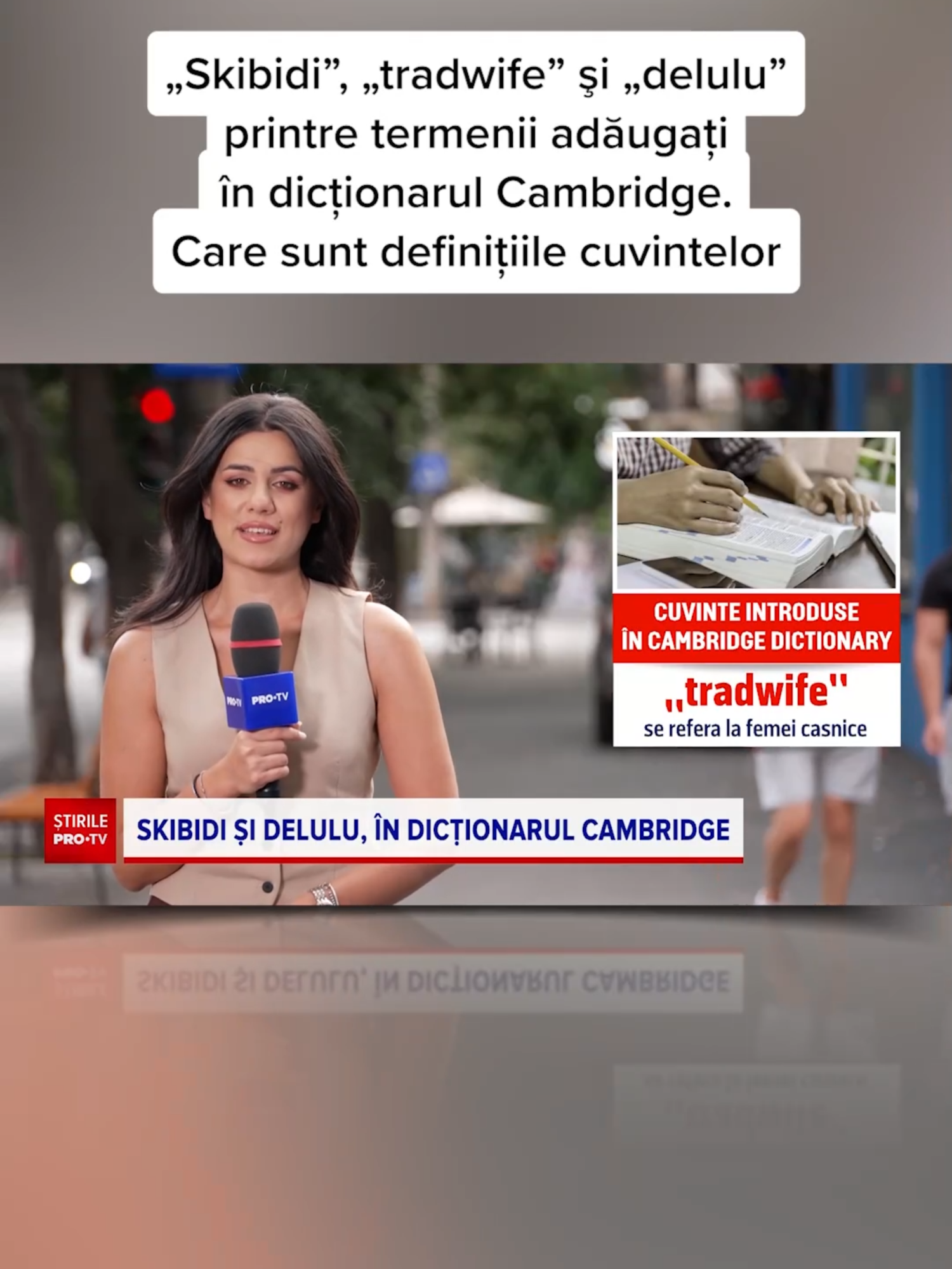 „Skibidi”, „tradwife” şi „delulu”, alături de alţi termeni argotici popularizaţi de social media, se numără printre miile de cuvinte noi adăugate în dicţionarul Cambridge anul acesta, informează DPA şi PA Media. #stirileprotvdeastazi #news #stiri #protv #stirileprotv