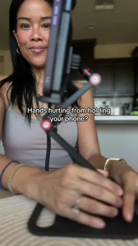 No more sore hands from holding my phone… this adjustable weighted stand makes filming, scrolling, and FaceTiming completely hands-free. #phonestand #handsfreeliving #achyhands #scrollingmadeeasy #filmingsetup     