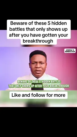 Beware of these 5 hidden battles that only shows up after you have gotten your breakthrough  #inspiration #motivation #priscillashirer #joshuaselman #apostlejoshuaselman