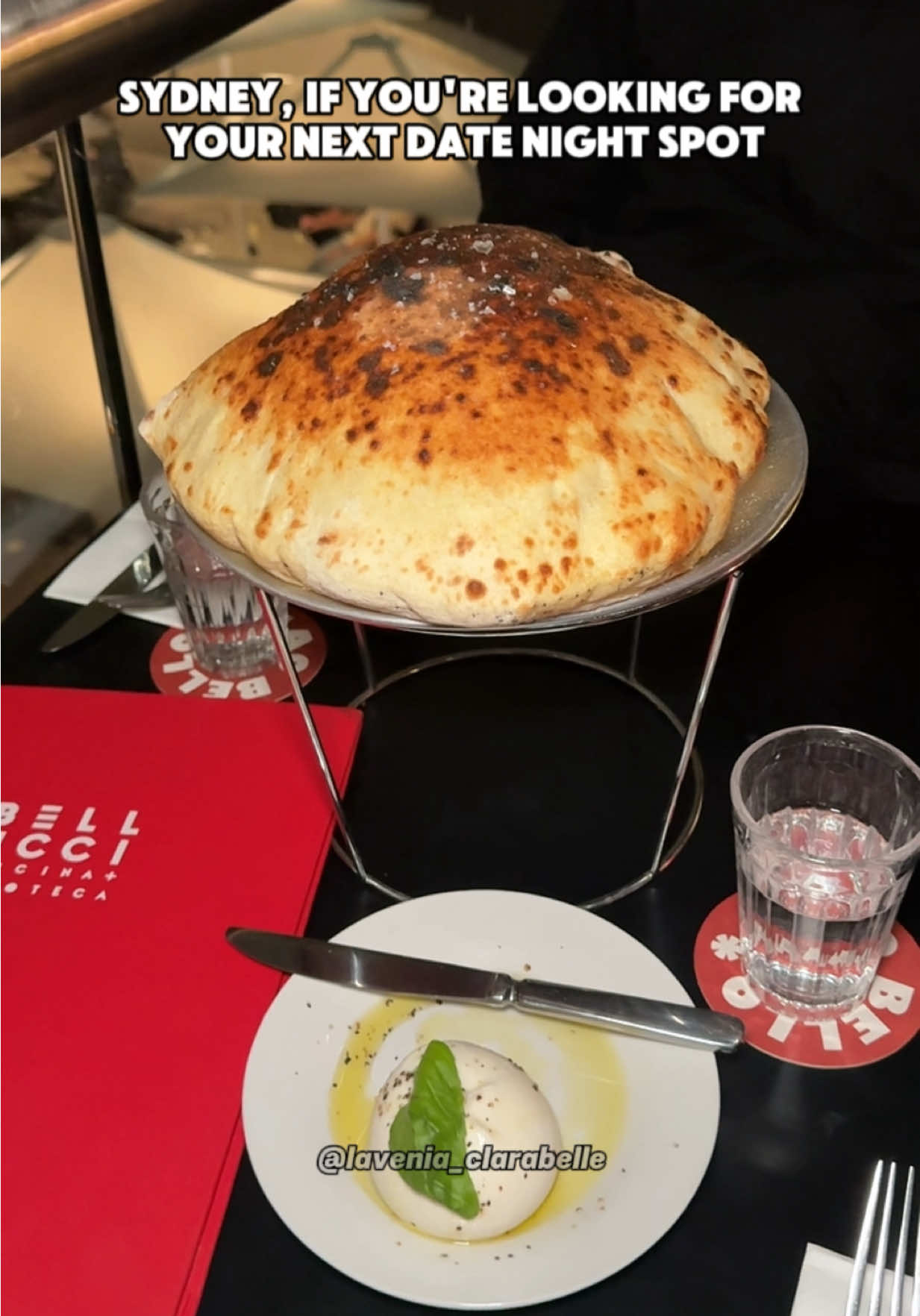 A Perfect Date Night Spot in Sydney 💫🍷 This outdoor Italian restaurant has a chic cosmopolitan bistro vibe right in the heart of Sydney CBD 🌆 They serve handmade pasta and wood fired pizza, perfect for a romantic dinner or catch up night. I started with their wood fired bread + burrata 🍞🧀 The burrata was so creamy and paired perfectly with the warm bread. For mains, I had: 🦞 The Lobster Pasta with black squid ink had fresh lobster and rich, indulgent flavours. 🍝 The Pappardelle al Ragu di Agnello (lamb ragu) was a pleasant surprise. No gamey smell, just tender meat with a subtle spicy kick. 🍞 Wood Fired Bread 🧀 Burrata 🍕 Bunga Bunga Pizza 🦞 Lobster Pasta 🍝 Pappardelle al Ragu di Agnello 📍 Bellucci Cucina, Australia Square [Invite] #sydney #sydneyfood #sydneyfoodie #sydneyfoodies #italianfood       