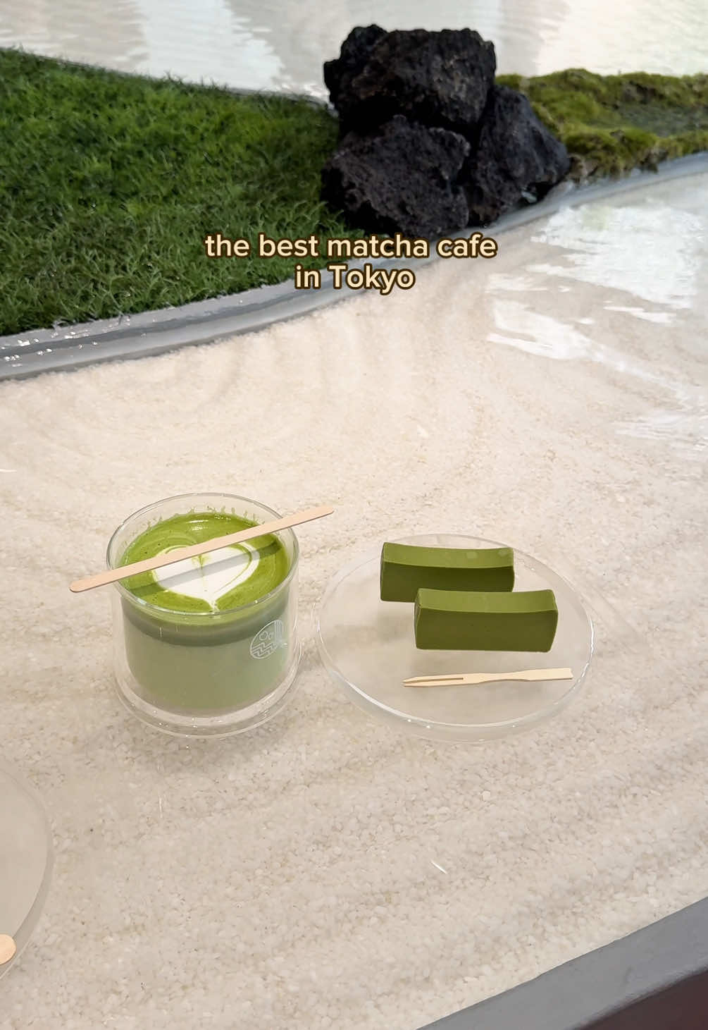 the best matcha cafe in Tokyo with a unique water table concept! 🍵 📍Ruru Shibuya  #matcha #tokyo #japan #japanfood #explorejapan 