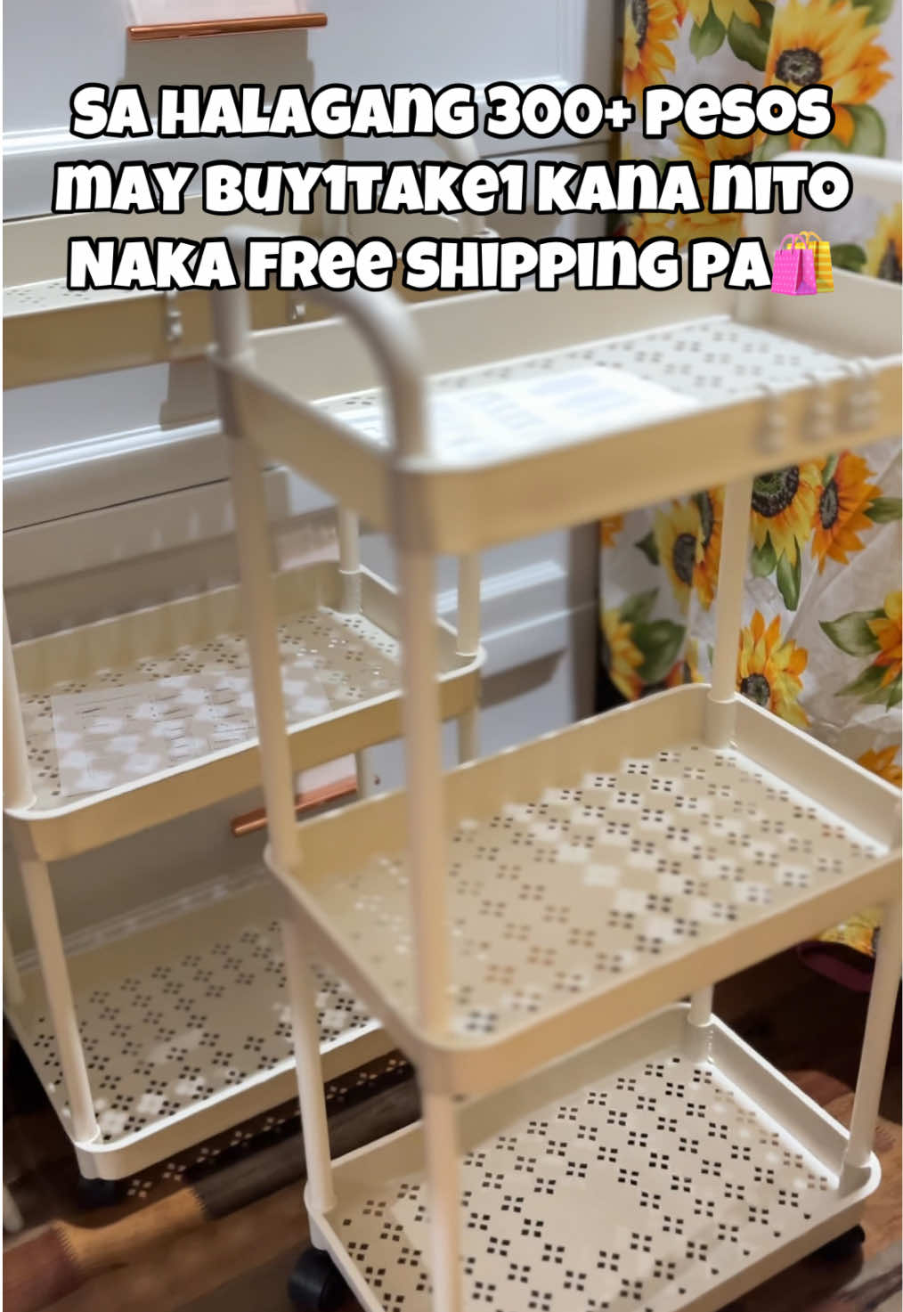 Buy1take1 Trolley sulit ka dito miii😍😍 #fyp #trending #foryoupage #trolleycartorganizer 