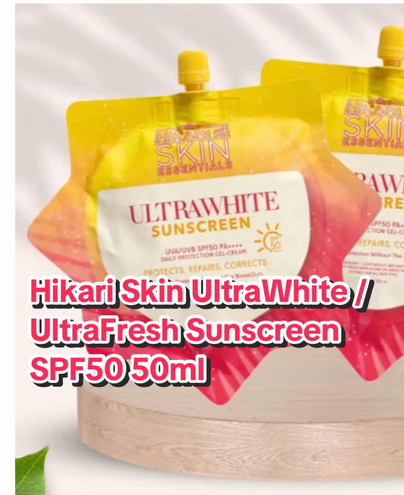 Hikari Skin UltraWhite / UltraFresh Sunscreen SPF50 50ml (New Packaging) ##hikari##ultrawhite##sunscreen##skincare##fyp