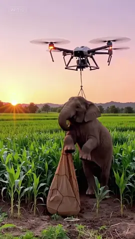 My elephant actually got taken away by two ropes-so now my netis just decoration?😂😂😂🙈🙉#animalsoftiktok #animals #dronevideo #drone #AI 
