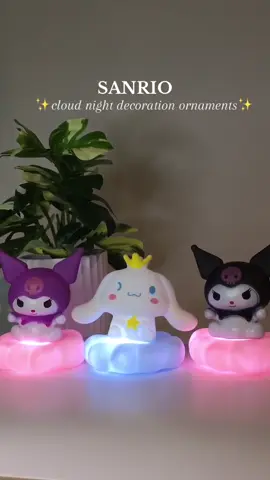 a very cute and adorable sanrio cloud night light decoration ornaments!!😫❤️ #sanrio #kuromi #cinnamoroll #foryoupage #followers 