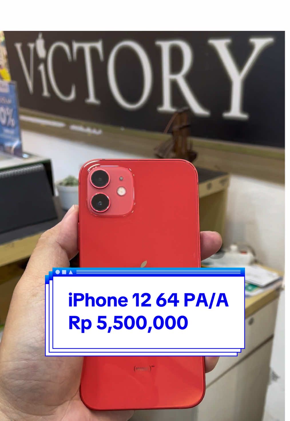 iPhone 12 64 iBox  Red Rp 5,500,000 #iphone12 #iphone12ibox #iphonetangcity #kreditiphone #kreditiphonetangcity @iPhone Victory tangcity mall 