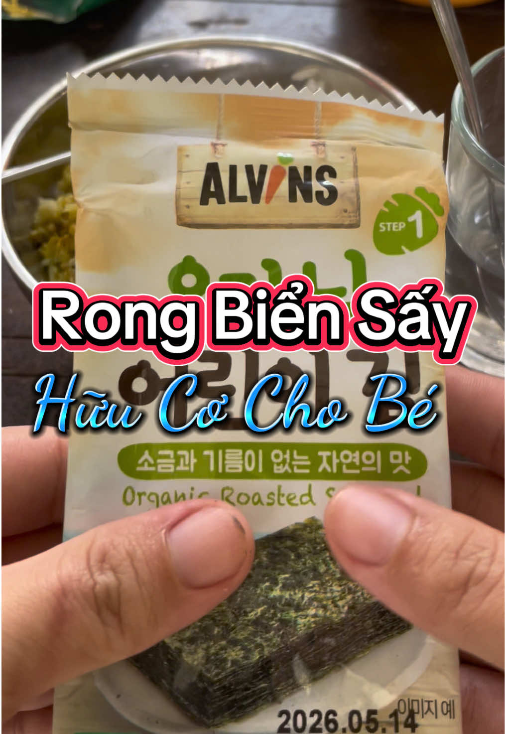 Rong biển sấy hữu cơ cho bé #muataitiktok #learnontikok #rongbienhanquoc #rongbienhuuco 