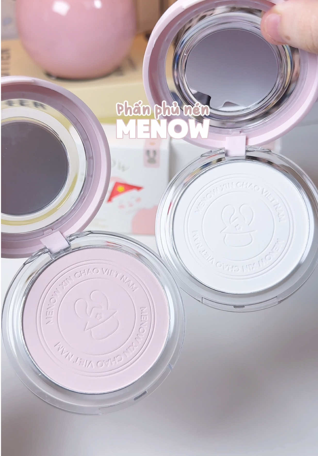 Phấn phủ Menow dá hạt dẻ 🌰✨ #menow #phanphunen #phanphumenow #thnguyenne #unboxing 