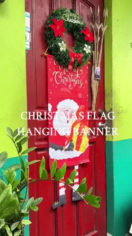 Affordable christmas flag hanging banner decor for doors check out na sa yellow basket ! 