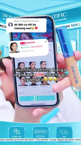 🔥 Cover semua imperfections tanpa takut terasa berat karena pakai Concealer dari Skintific 💙 Yuk checkout di TikTok Live sekarang! #skintific #serumconcealer #flawless #fullcoverage #makeup  