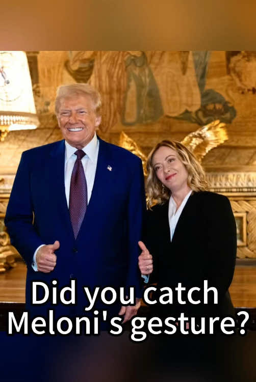 Did you catch Meloni's gesture?#fyp #Trump #celebrity #usa #tiktok #news #karoline 