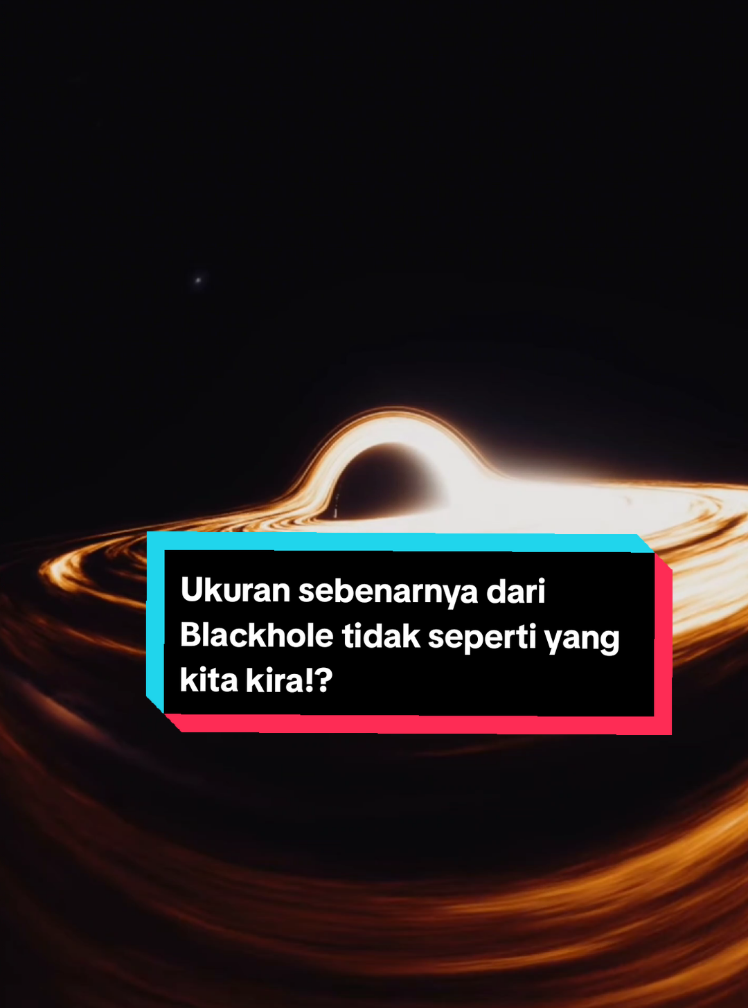 Ukuran sebenarnya Blackhole! #blackhole #Astronomy #DosisIlmu #infomenarik #faktaunik