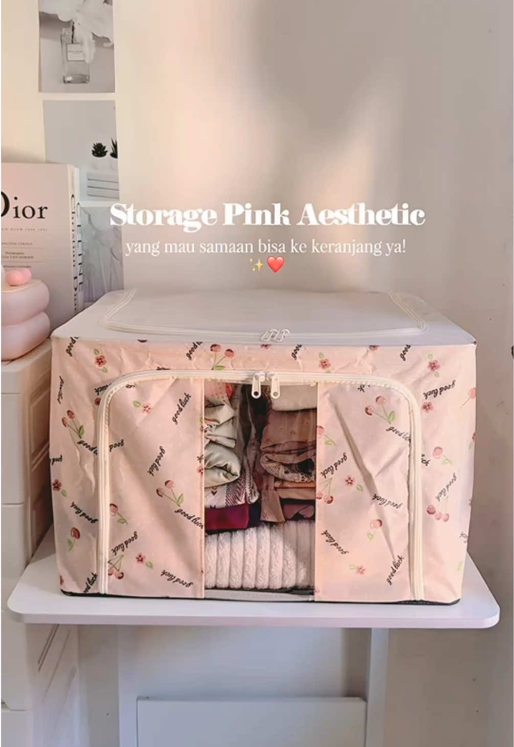 utk yg gamau nambah lemari, storage ini berguna banget 🥹💖 #storagebaju #storagepink 