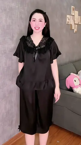 Bộ đồ ngủ lụa latin - quần lửng có túi - mềm mại kín đáo#dongulua #dobomacnha #doboxinh #thoitrangnu #xuhuong 