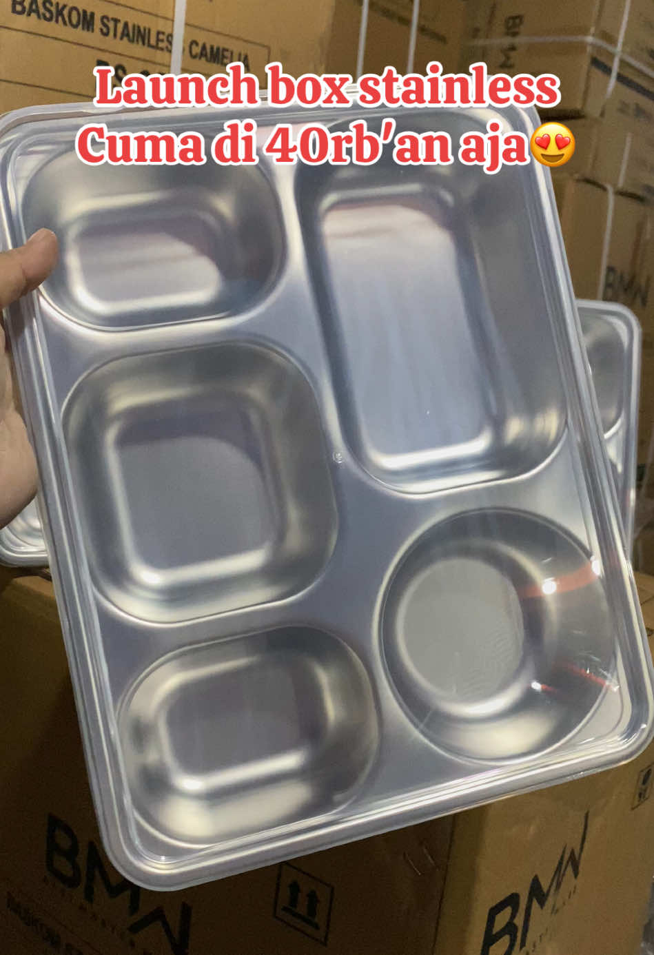 Launch box stainless  Cuma di 40rb'an aja😍 #launch #launchbox #kotakbekal #mbg #makanbergizigratis 