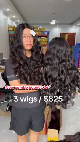 26 inches bouncy, brand new model Trusted raw hair hair factory base in Vietnam, we send Vietnam wigs to all Africa, US, UK, worldwide #rawvietnamesehair #luxurywig #vietnamwig #cheveuxvietnamiens #anbiwig    