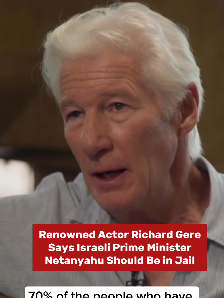 Renowned Actor Richard Gere Says Israeli Prime Minister Netanyahu Should Be in Jail #richardgere #Hollywood #spain #solidarity #celebrities4palestine Via @objetivolasexta 