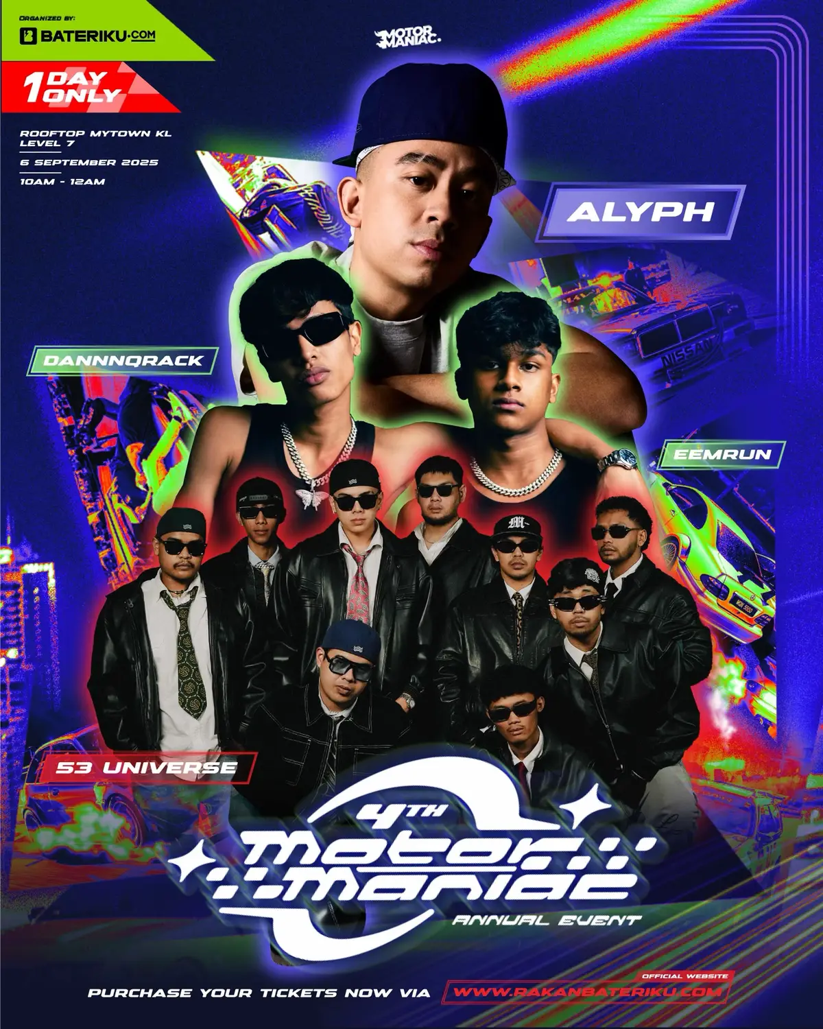 The party in the sky never stops on the rooftop! Let's get the show started! Which one you wanna see most? 🏇🏾🏁 🔊 MOTORMANIAC 4TH ANNUAL EVENT🔊 🗺️ : Rooftop @ Level 7, MyTown KL 📆 : 6th of September 2025 ⏰ : 10AM - 12AM 🎟️ : RM20 for ONE DAY ONLY! 🐉 KIDS UNDER THE AGE OF 12 AND OKU CAN ENTER FOR FREE! 🐉 🤯 SEE YOU GUYS THERE! 🤯 #motormaniac2025 #MOTORMANIAC #mmontop #motormaniacontop #MTRMNC      