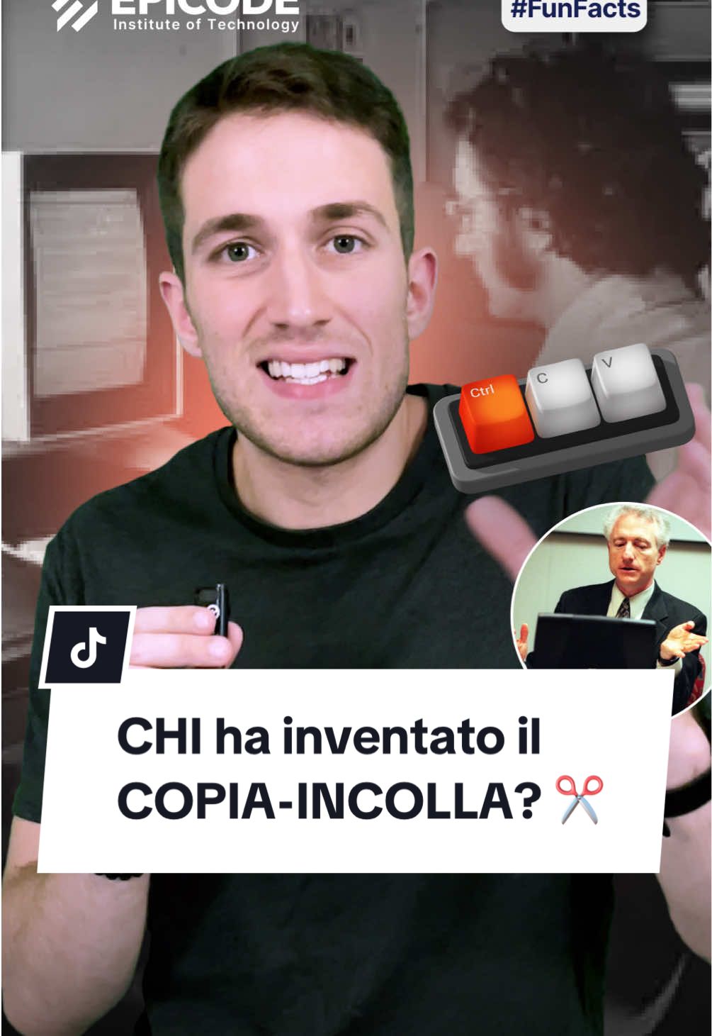 L’uomo dietro il Ctrl+C / Ctrl+V: Larry Tesler 👑✂️ #epicode #copiaincolla #larrytesler #informatica #curiosita 