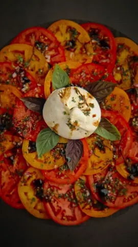 Tomato Carpaccio 🍅    #tomato #EasyRecipes #foodart #vegetables #burrata 