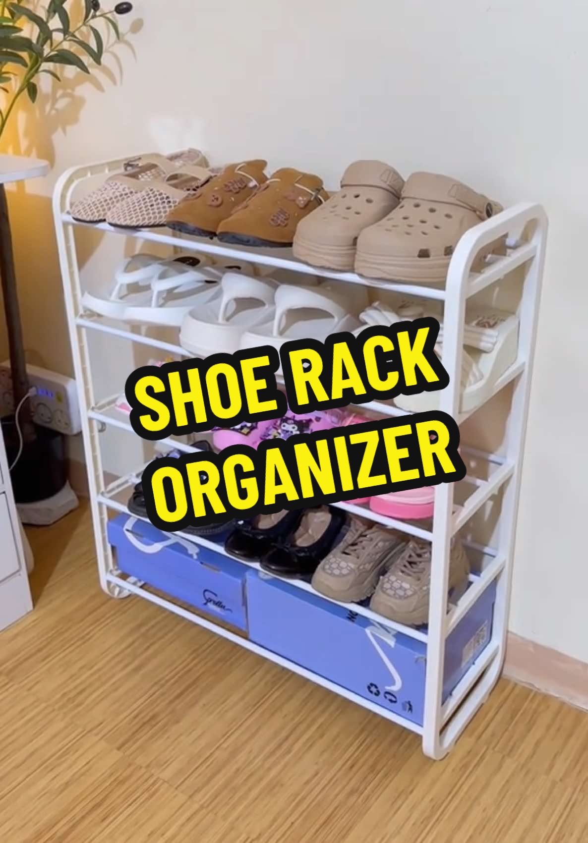 No more nakakalat na tsinelas sa labas ng bahay kapag may ganitong shoe rack. #shoerack #shoerackorganizer