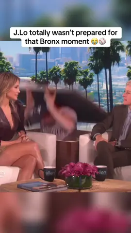 J.Lo totally wasn’t prepared for that Bronx moment 😭⚾ #jlo #jumpscare #ellenshow #laugh 