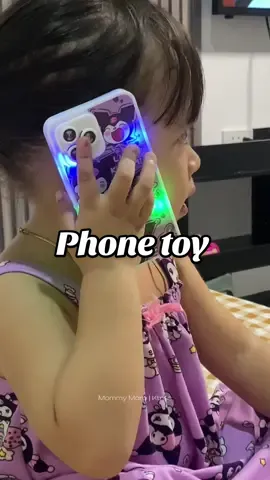 Rechargeable kuromi phone toy for kids | Nag enjoy ang Katniss feel na feel mukha kase talagang iphone 😅🥰 #phonetoy #rechargeable  #toys #toddlersoftiktok #fyp 