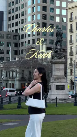 your new go-to shoulder bag🤍 featuring hazel bow shoulder bag in white @CHARLES & KEITH SINGAPORE  💘 #imwithcharleskeith #CharlesKeithCommunity#charleskeith #OOTD#fitcheck#melbourne#australia#outfitinspiration #fyp #creator#jakarta #outfitoftheday #bag#shoes 