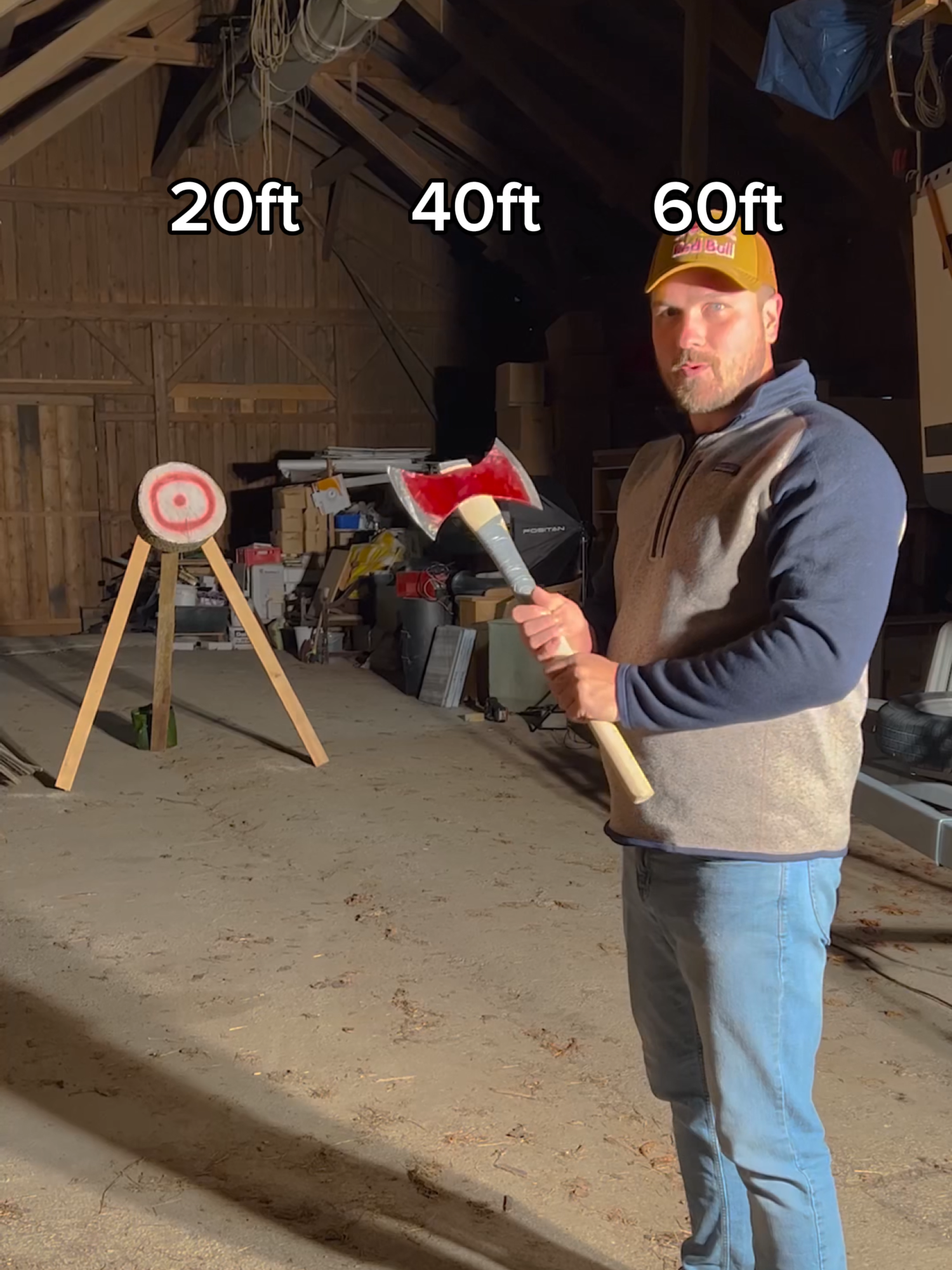 next level axe-uracy 🪓 💪: Matt Cogar #redbull #givesyouwiiings #axethrowing #timbersports  #lumberjack