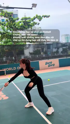 Vợ đang ổn, chồng không cần xem nữa 😏 #vyvo9x #pickleball #sports #outfit #Lifestyle  