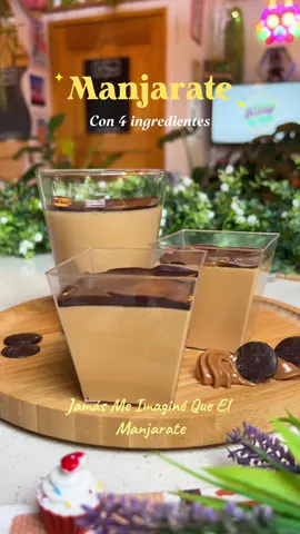 Manjarate✨ Parece broma que sea tan fácil! Anota🙌 INGREDIENTES📝 Gelatina en polvo 8grs (2 cdtas razas) Leche evaporada fría 400ml Manjar350grs 120grs de Chocolate 2 cdas de crema tibia PASO A PASO: 1. Derretir chocolate 2. Mezclar con crema 3. Una vez que se enfrié hacer bolitas para y poner en el fondo de los moldes 4. Hidratar la gelatina 5. Batir la leche evaporada, tiene que estar fría 6. Agregar el manjar de a tandas sin dejar de batir 7. Calentamos la gelatina 10 seg en el microondas y lo agregamos 8. En los vasitos poner unas medallitas de chocolate en el fondo 9. Rellenar con la mezcla y refrigerar al menos 4 horas 10. Derretir chocolate y poner una capa por encima 📌 Kitty tips✨ ✅Mantener refrigerado dura 1 semana ✅Prepara las bolitas de chocolate del fondo antes de hacer la mezcla de manjar Si te gusto esta receta comparte para que más puedan hacerla! BESITOS MIS AMORES 🥳✨ #manjarate #mousse #chocolate #recetafacil #chile 