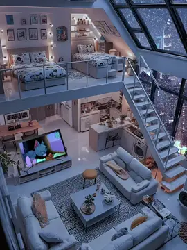 Cozy Loft Apartment with Stunning City Night View 🌃✨
