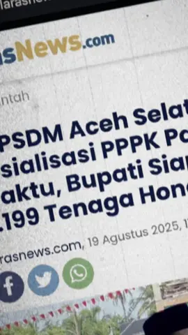 BKPSDM Aceh Selatan Gelar Sosialisasi PPPK Paruh Waktu, Bupati Aceh Selatan Siap Usul 4.199 Tenaga Honorer  #bupatiacehselatan #pppk #tenagahonorer #paruhwaktu #acehselatan 