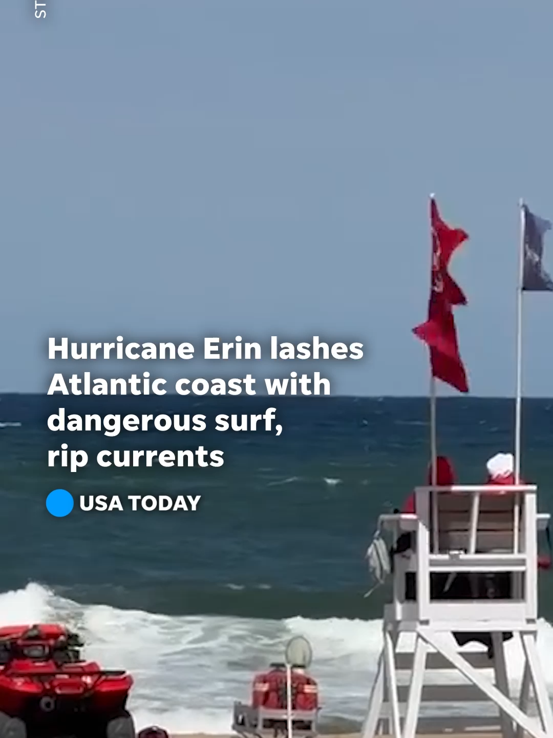 #HurricaneErin brings dangerous surf and rip currents along the Atlantic coast, triggering water rescues and beach closures.