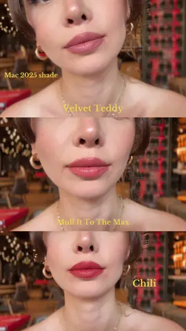 Mac 2025 shade indirimden aldıklarım🩷 #maccosmetics #chili #velvetteddy #mullittothemax #rujönerisi  