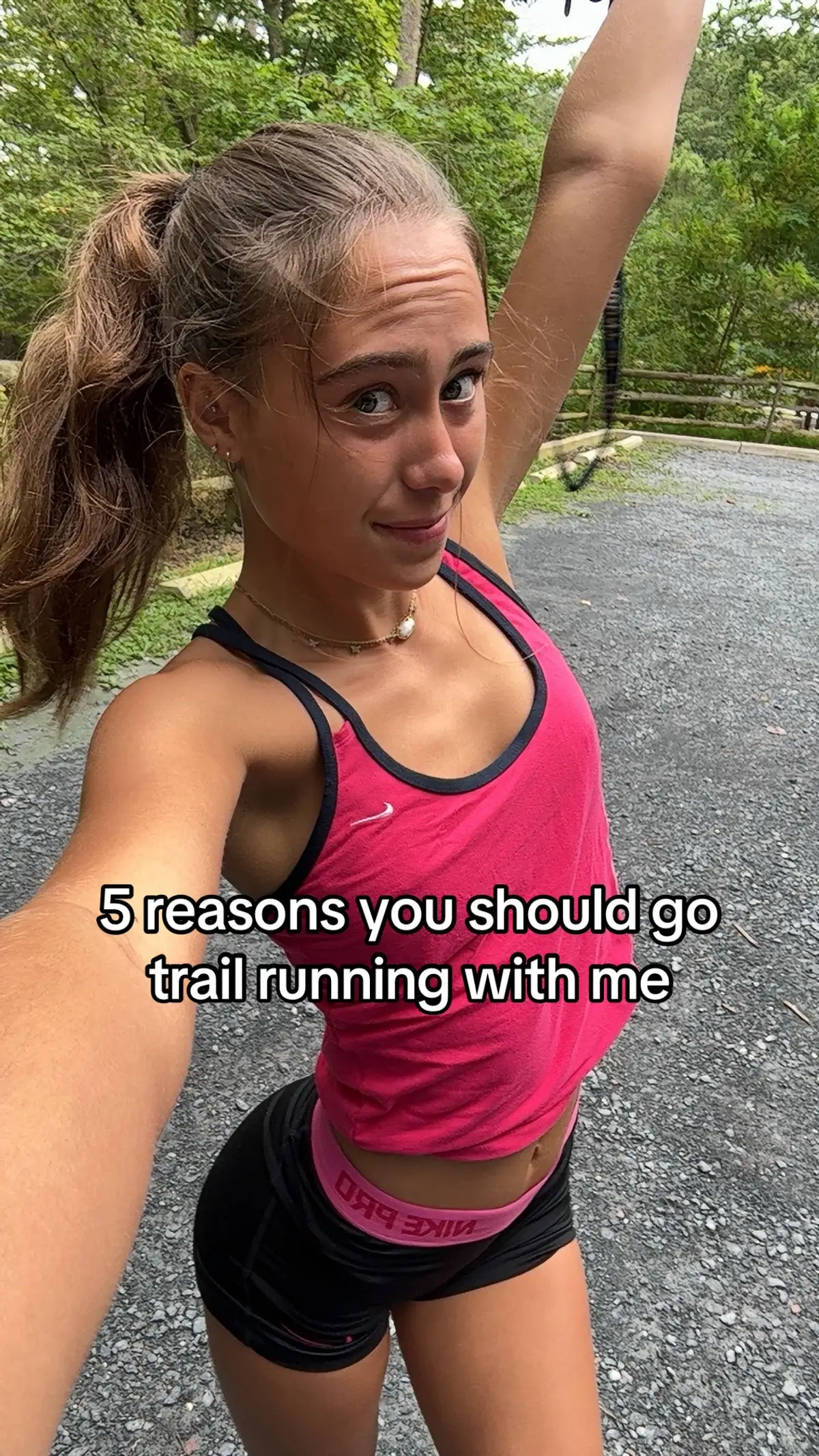 1. It’s the only place where a 10 minute mile is really good!  2. You get to run in nature away from people, cars and other distractions. It’s very peaceful.  3. Running communities are so welcoming and kind to all runners weather they are new or experienced!  4. You can stop to check out the beautiful nature around you! Climb rocks, creeks and waterfalls!  5. You’re going to start loving running!! 🫶 ##runner##fyp##trailrunning##trails##Fitness##gum##workout