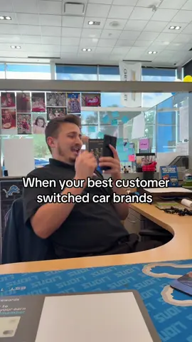 When your best customer switches car brands | #detroit #cartok #carhumor #carsalesman #cardealership 