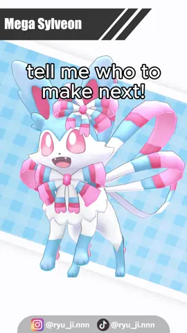 Mega Sylveon creation process ✨ 2d concept by @harlequinwaffles - - #pokemon #fakemon #3d #eeveelution #sylveon 