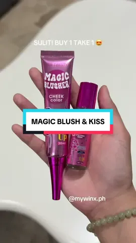 Wow! sobrang sulit naka buy 1 take 1 na tong magic blusher at magic kiss 😍 #magicblusher #lipgloss #lipserum #lipoil #blush 